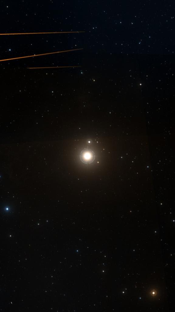 Le ciel autour de Athebyne, cadré au champ de Seestar S30 Pro