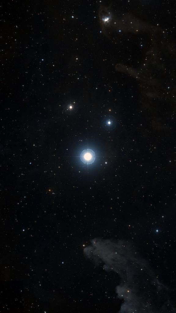 Le ciel autour de Cursa, cadré au champ de Seestar S30 Pro