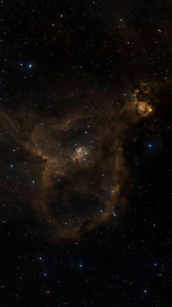 Le ciel autour de IC 1805, cadré au champ de Seestar S30 Pro