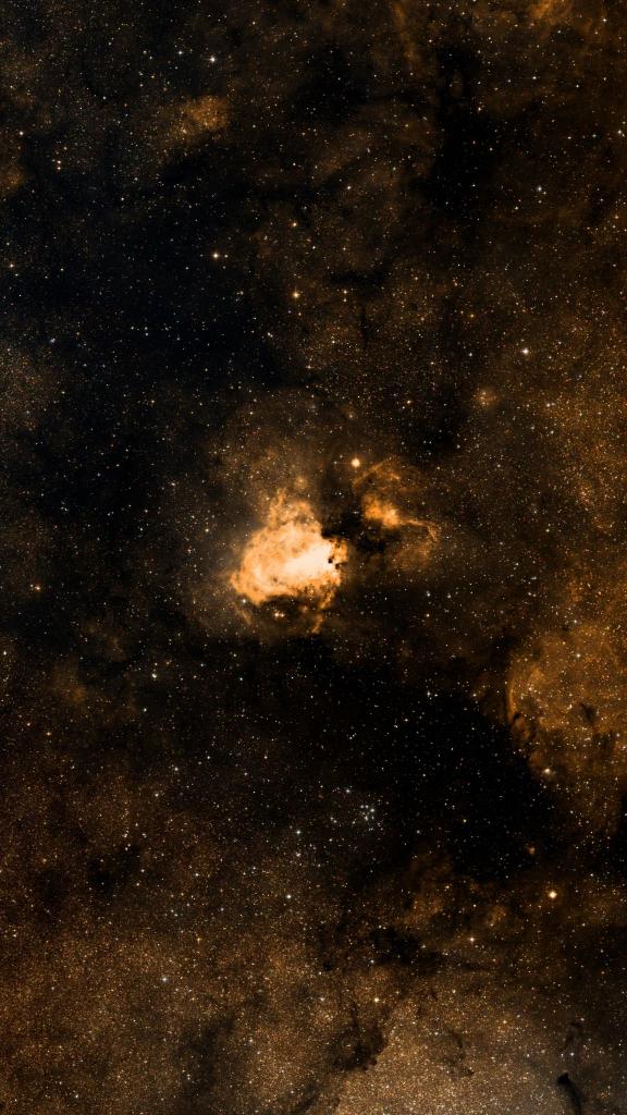 Le ciel autour de M 17, cadré au champ de Seestar S30 Pro