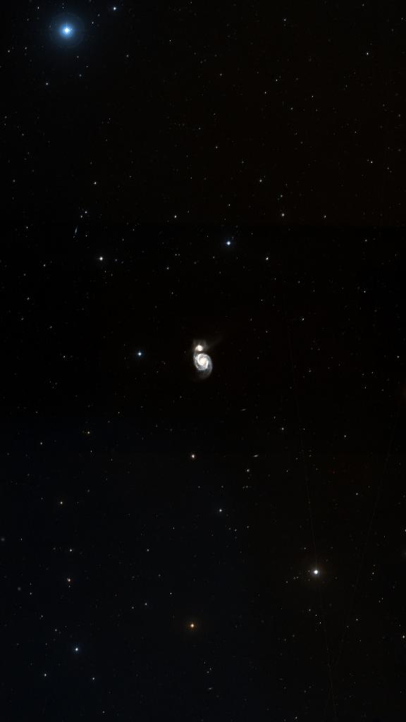 M 51 cadré au champ du Seestar S30 Pro