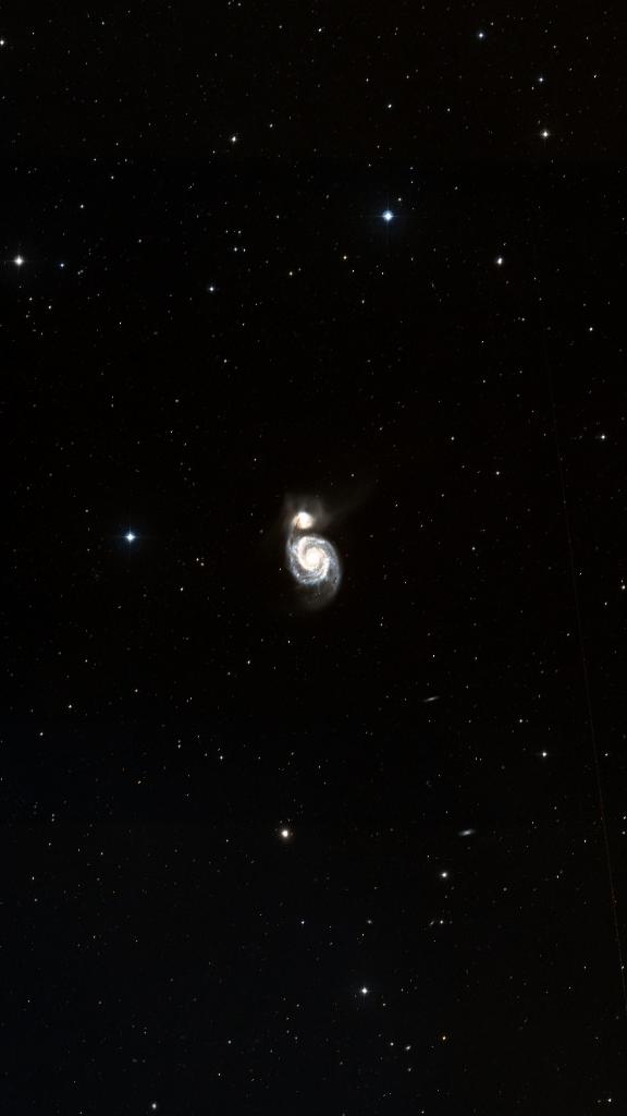 M 51 cadré au champ du Seestar S30