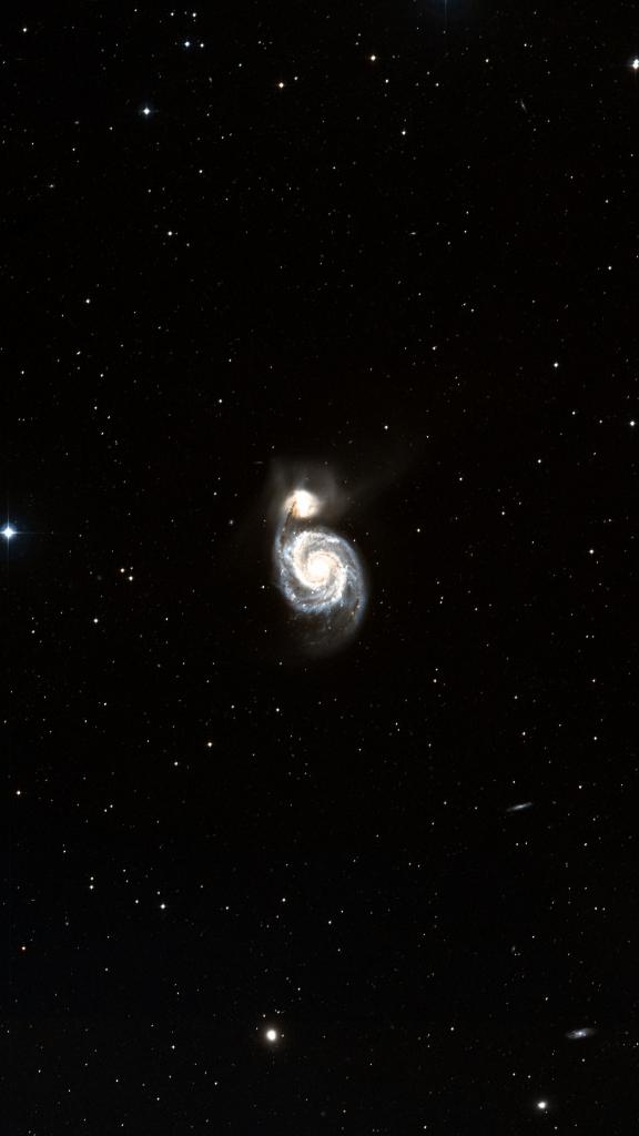 M 51 cadré au champ du Seestar S50