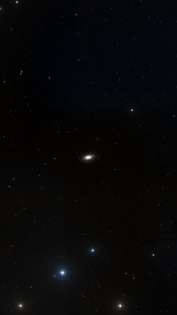 Le ciel autour de M 63, cadré au champ de Seestar S30 Pro
