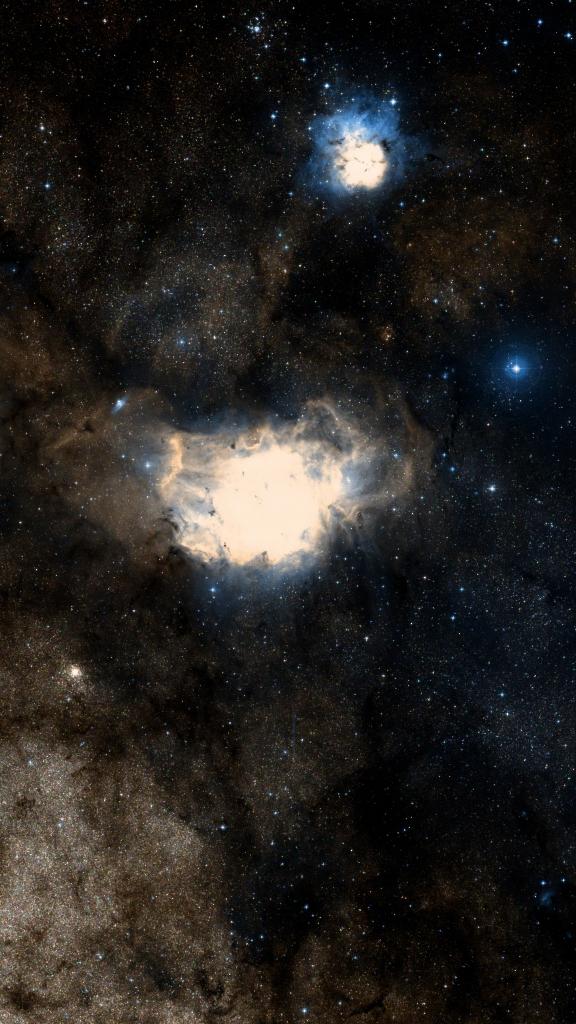 Le ciel autour de M 8, cadré au champ de Seestar S30 Pro