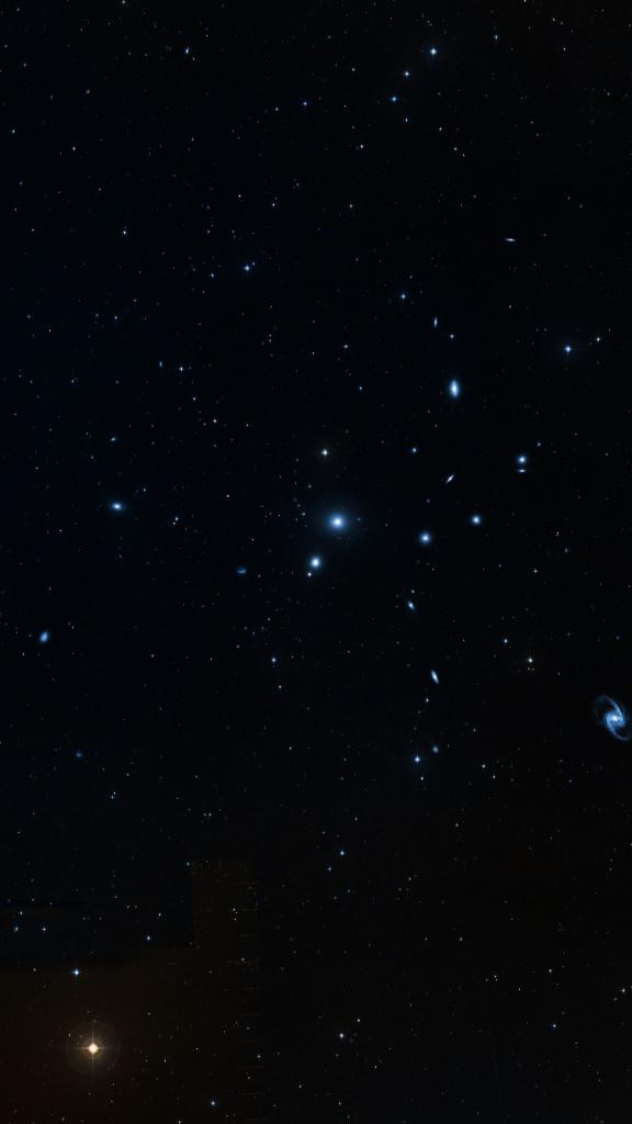 Le ciel autour de NGC 1404, cadré au champ de Seestar S30 Pro