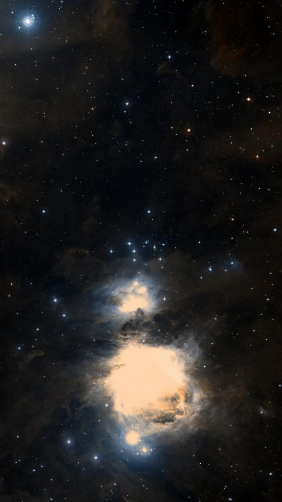 Le ciel autour de NGC 1981, cadré au champ de Seestar S30 Pro
