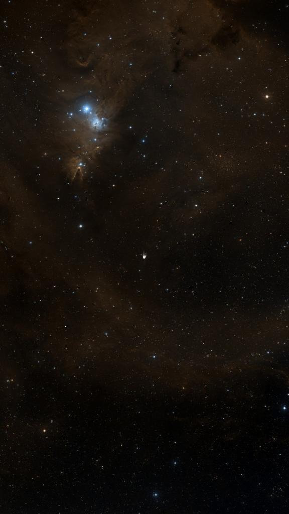 Le ciel autour de NGC 2261, cadré au champ de Seestar S30 Pro