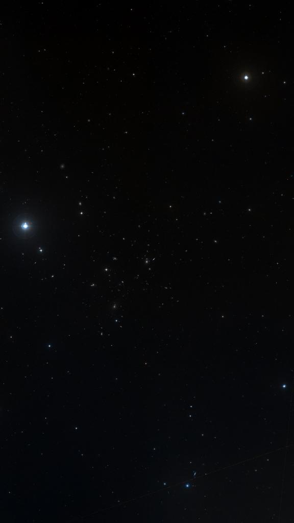 Le ciel autour de NGC 3842, cadré au champ de Seestar S30 Pro