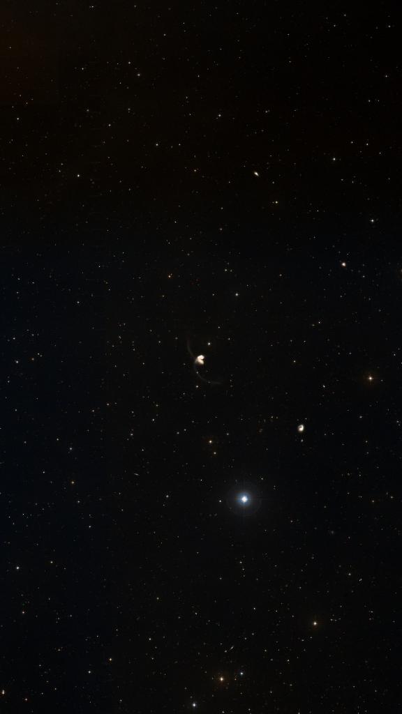 Le ciel autour de NGC 4038, cadré au champ de Seestar S30 Pro