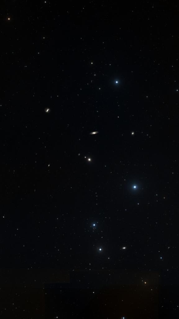 Le ciel autour de NGC 4278, cadré au champ de Seestar S30 Pro
