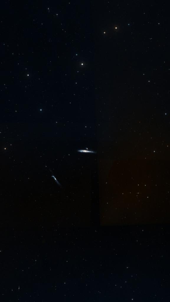 Le ciel autour de NGC 4631, cadré au champ de Seestar S30 Pro