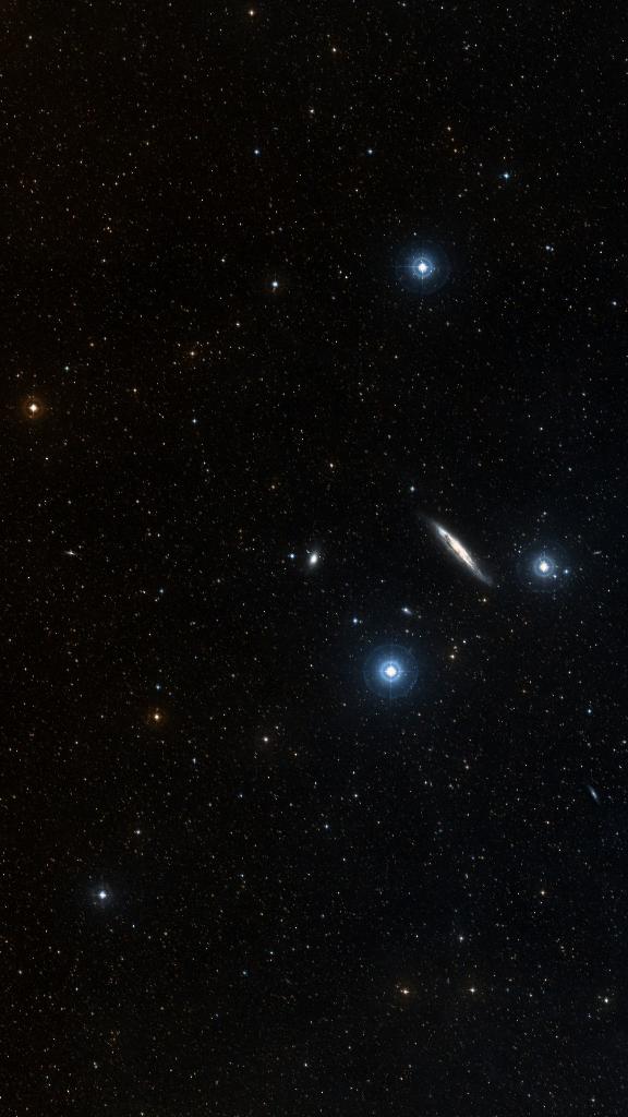 Le ciel autour de NGC 4976, cadré au champ de Seestar S30 Pro