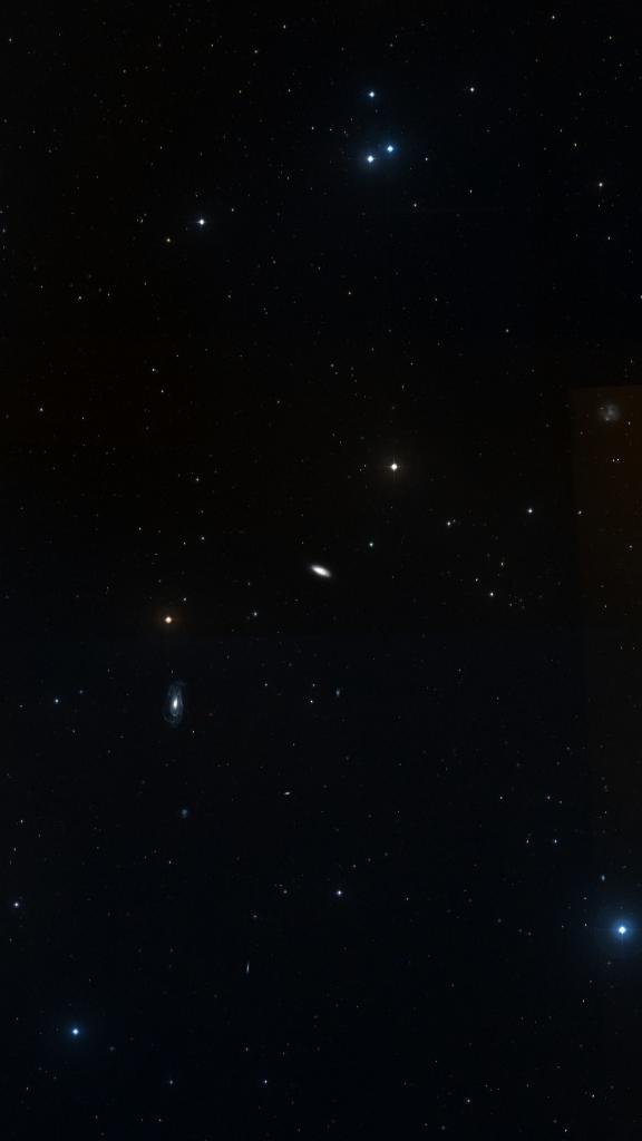 Le ciel autour de NGC 5005, cadré au champ de Seestar S30 Pro