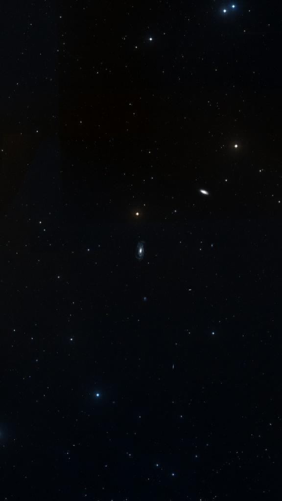 Le ciel autour de NGC 5033, cadré au champ de Seestar S30 Pro