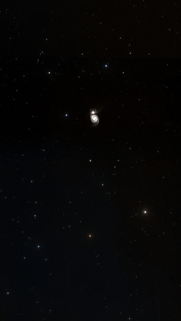 Le ciel autour de NGC 5198, cadré au champ de Seestar S30 Pro