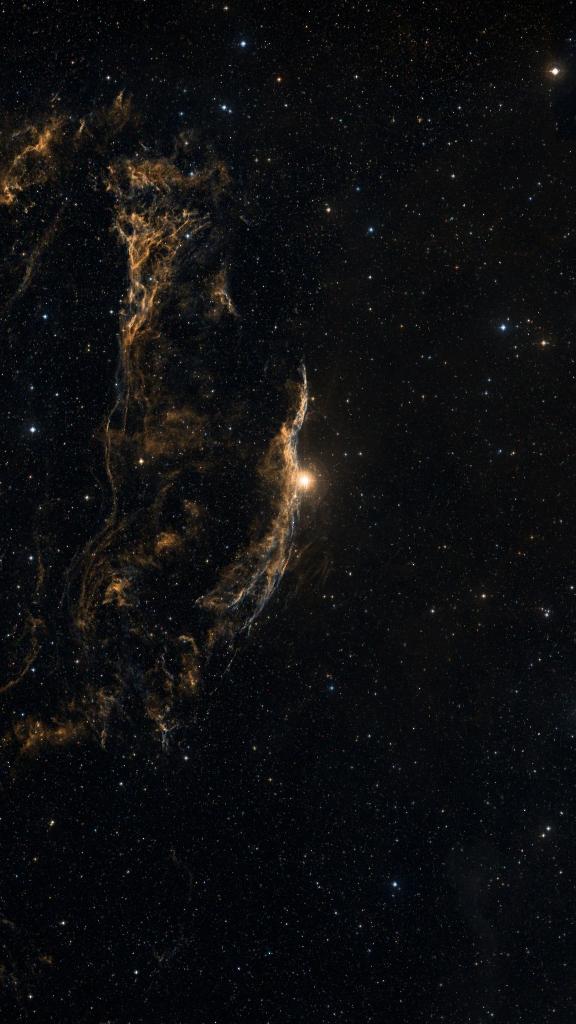 Le ciel autour de NGC 6960, cadré au champ de Seestar S30 Pro