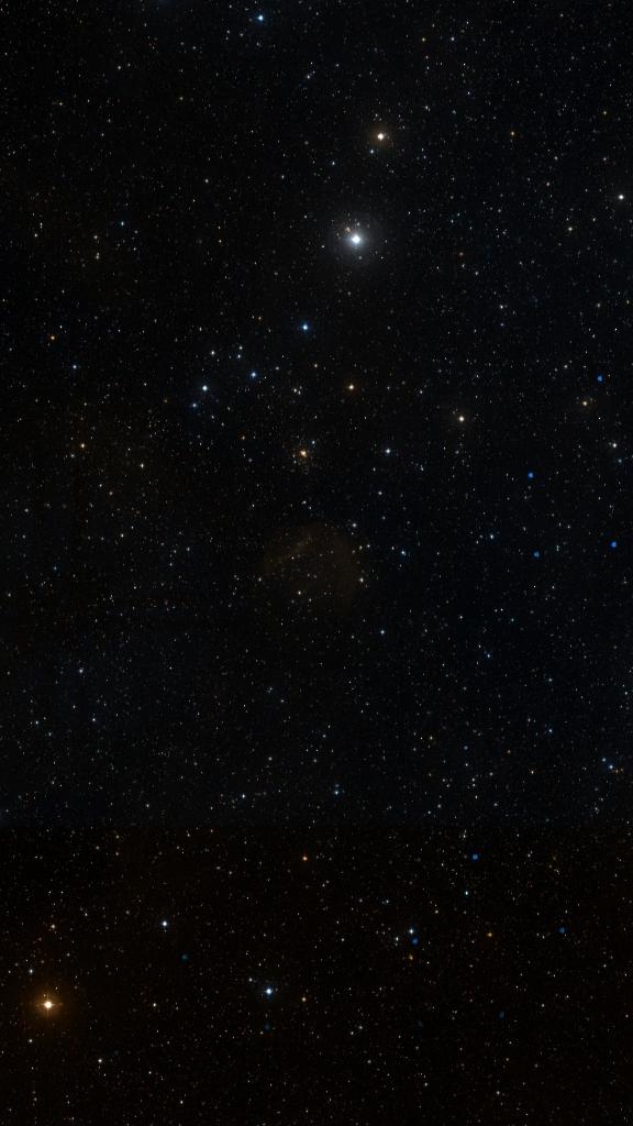 Le ciel autour de Sh2-227, cadré au champ de Seestar S30 Pro